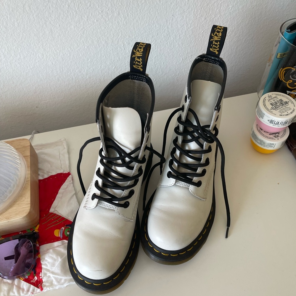 Dr. Martens Women's White Boots